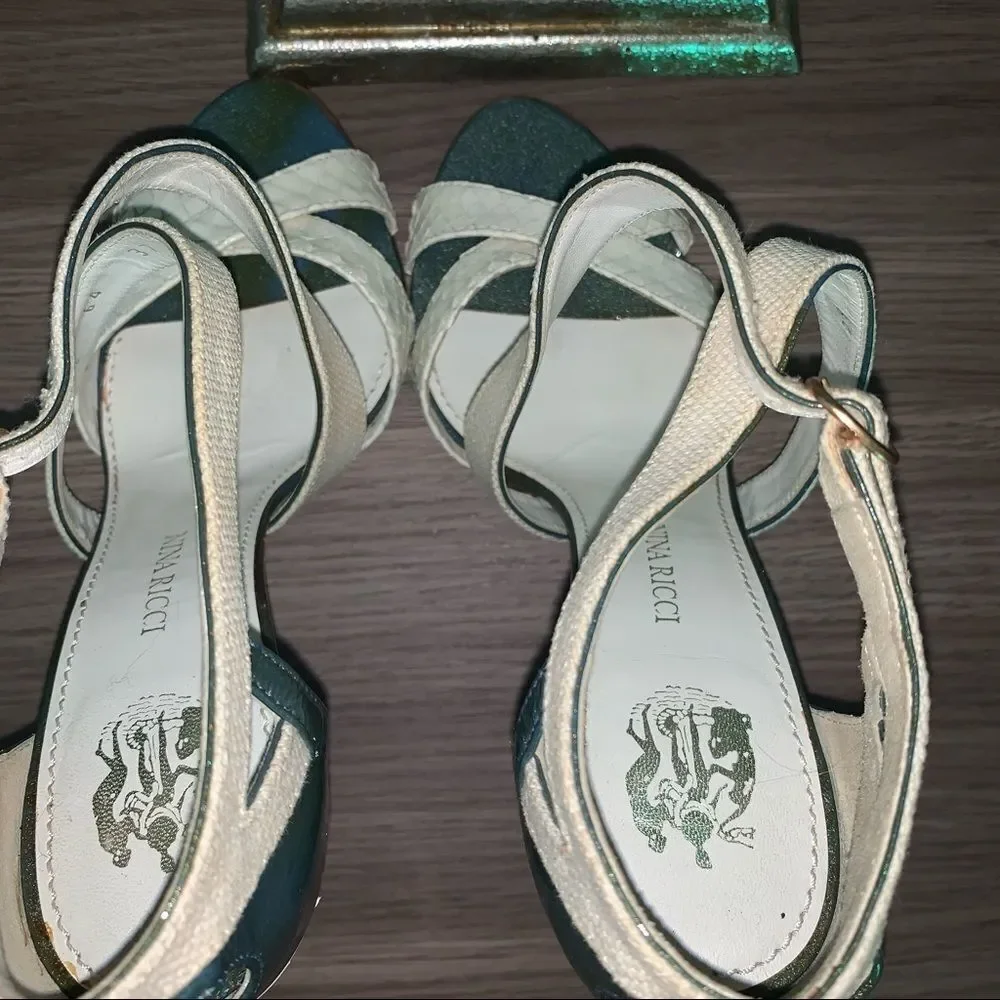 Nina Ricci Python heels sandals